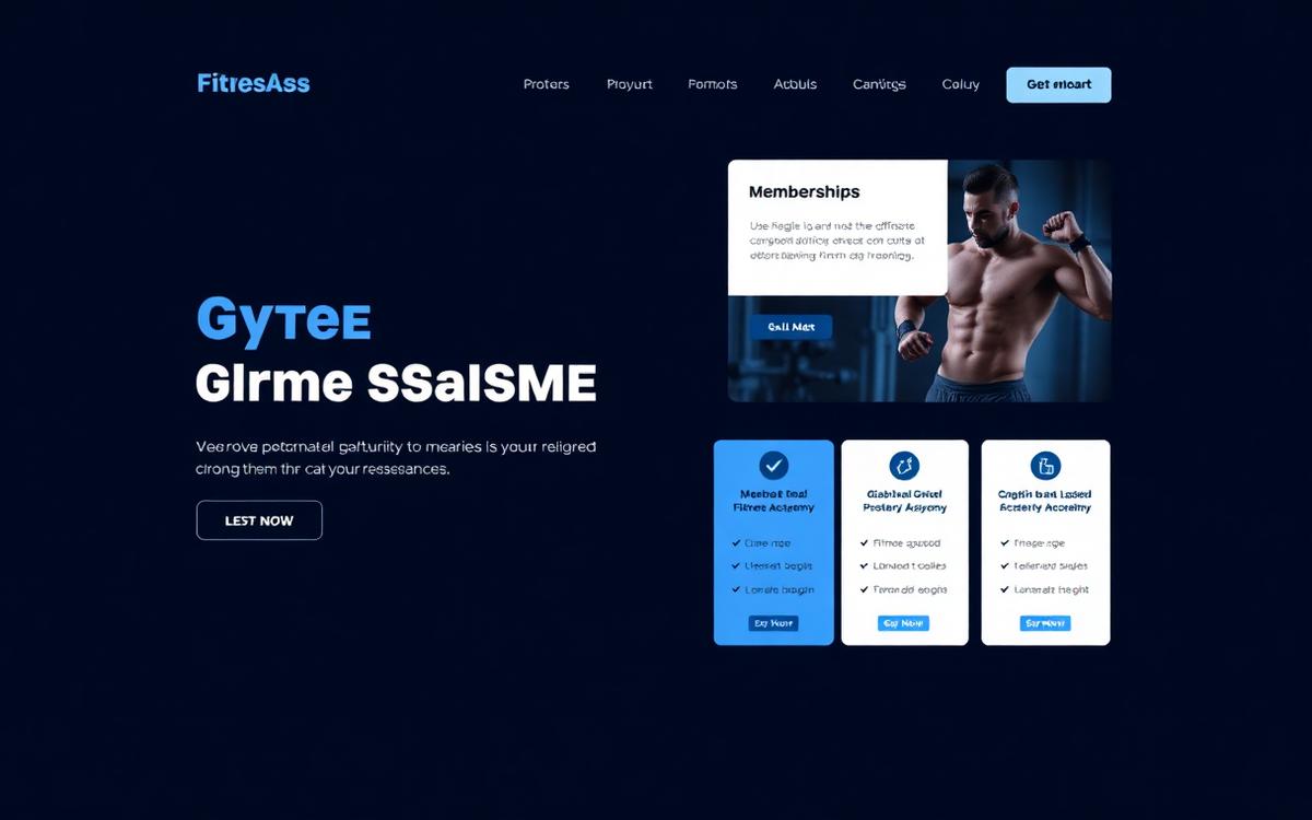 Projeto ilustrativo: Landing Page Academia — interface Fitness