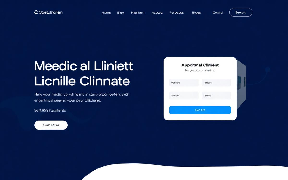 Projeto ilustrativo: Landing Page Clínica — interface Saúde
