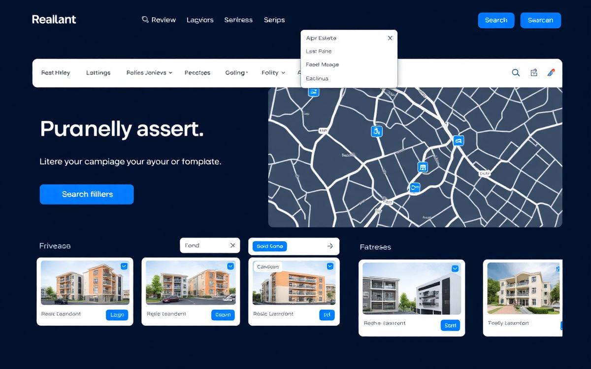 Projeto ilustrativo: Imobiliária — interface Imóveis